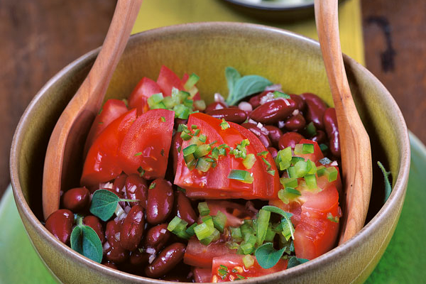 Roter Bohnensalat mit Schafskäse